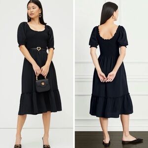 Hill House Louisa Nap Dress with Puff Sleeves